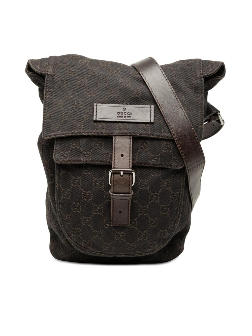 Gucci Gg Canvas Crossbody Pre-Loved Bag #357640G35B